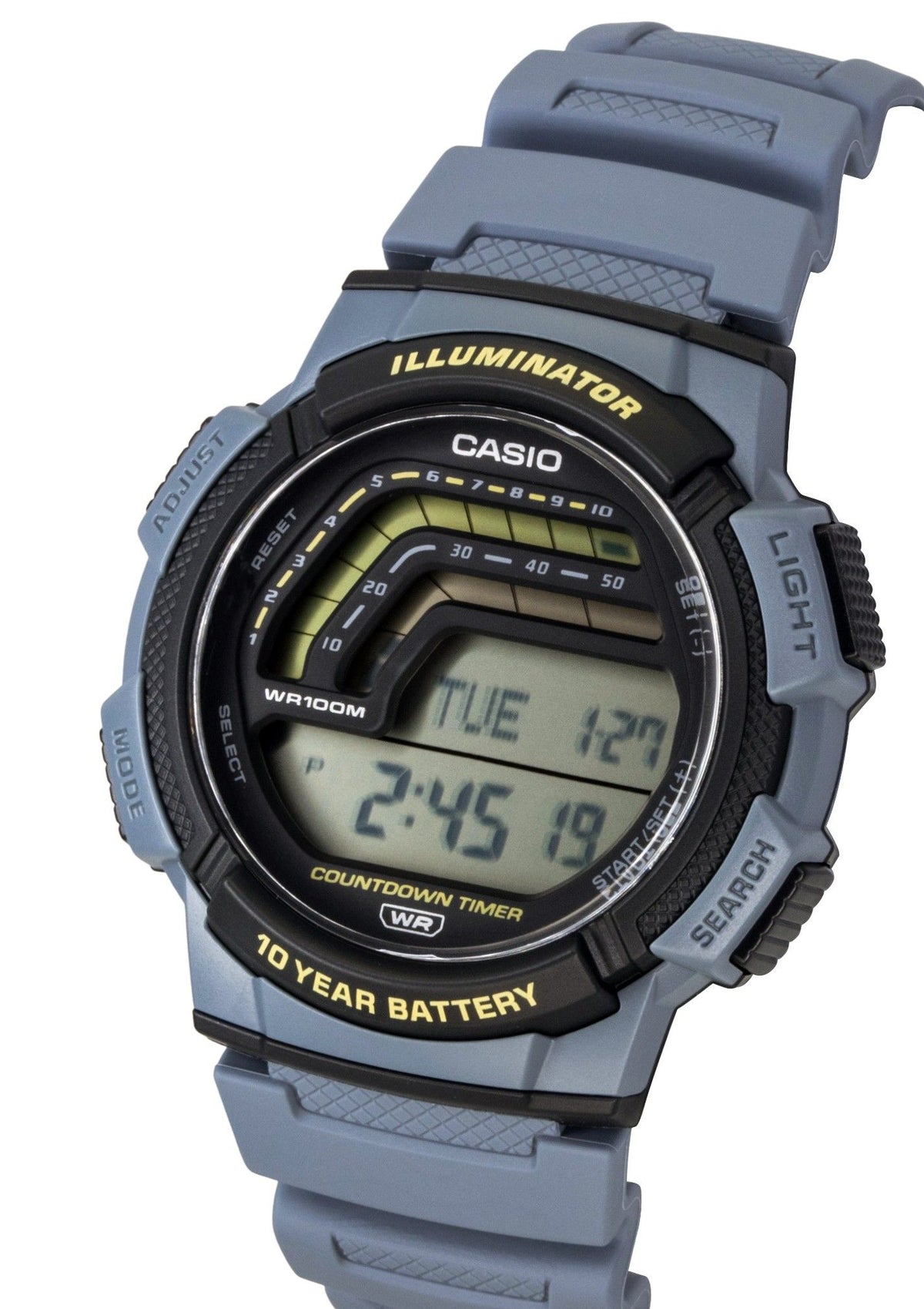 Casio Digital Resin Strap Quartz WS-1800-2AV 100M Men's Watch