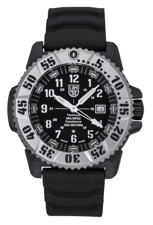 Luminox MIL-SPEC Rubber And Nylon Strap Black Dial Quartz Diver's XL.3351.1.SET 300M Men's Watch With Extra Strap