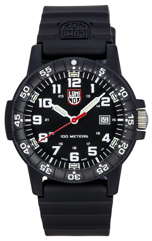 Luminox Leatherback SEA Turtle Giant Polyurethane Strap Black Dial Swiss Quartz XS.0321.L 100M Men's Watch