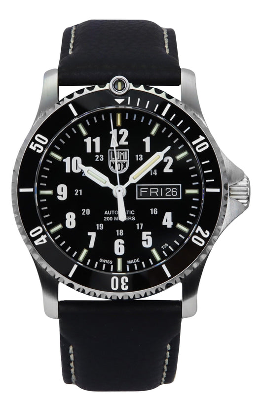 Luminox Sport Timer Leather Strap Blue Dial Automatic Diver's XS.0921 200M Men's Watch