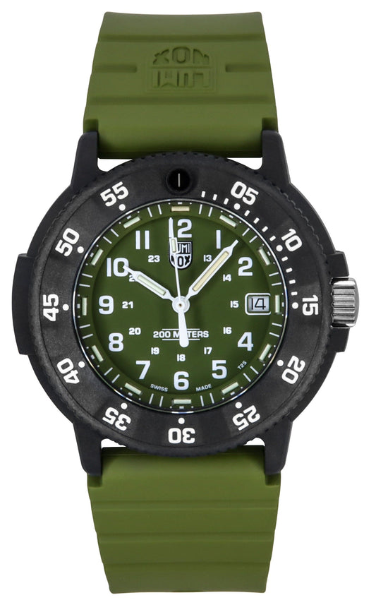 Luminox Original Navy Seal Rubber Strap Green Dial Quartz Diver's XS.3013.EVO.S 200M Men's Watch