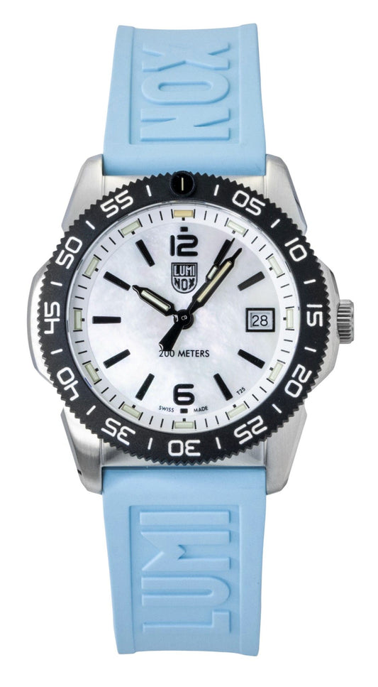 Luminox Pacific Diver Ripple Rubber Strap Mother Of Pearl Dial Quartz Diver's XS.3124M 200M Unisex Watch