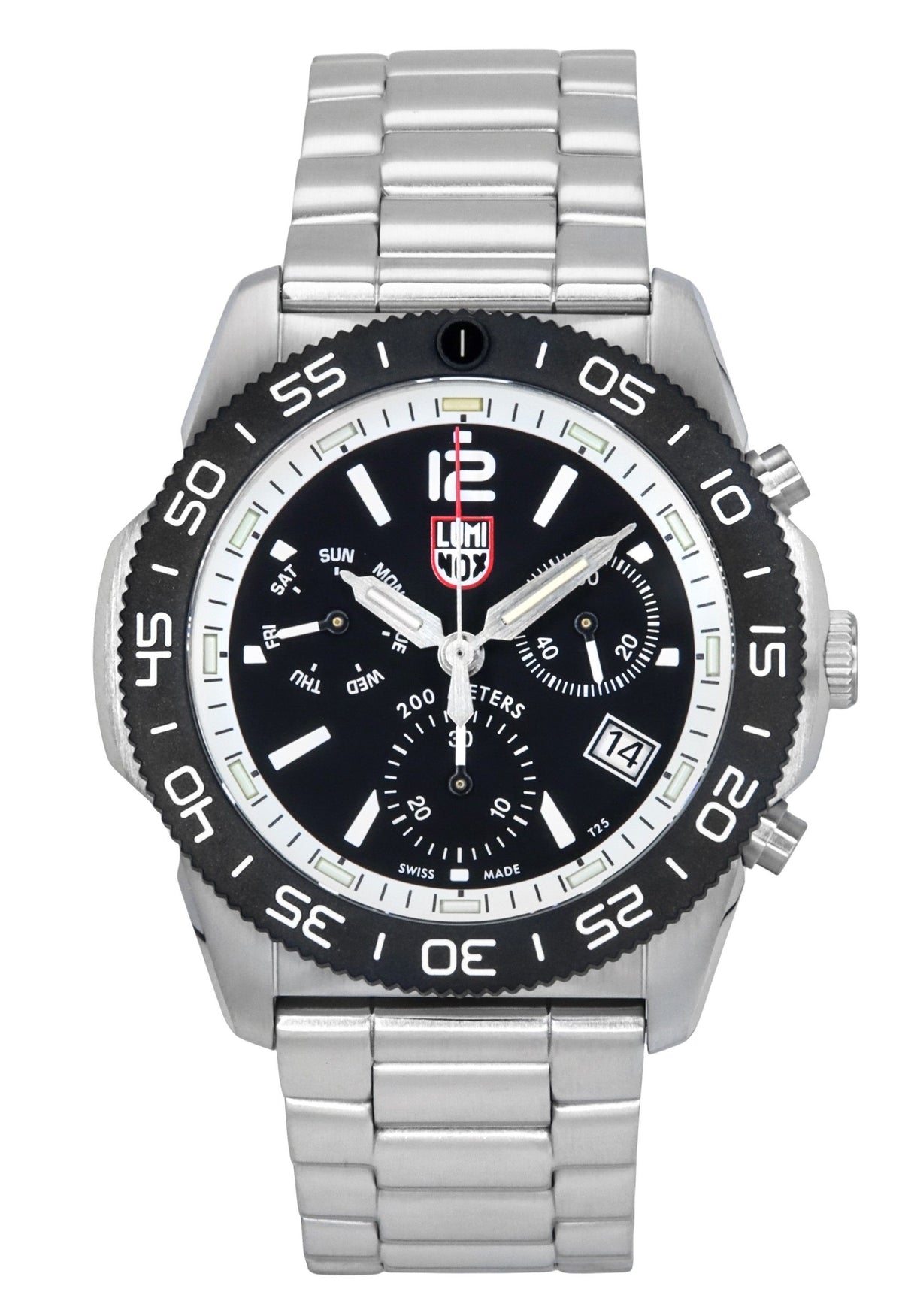 Luminox Pacific Diver Chronograph Stainless Steel Black Dial Quartz XS.3141.M 200M Men's Watch