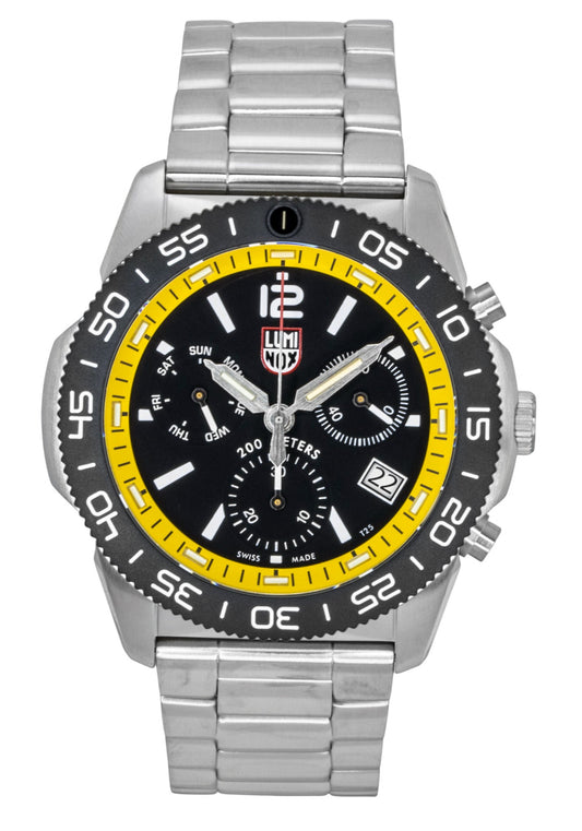 Luminox Pacific Diver Chronograph Stainless Steel Black Dial Quartz Diver's XS.3145.M 200M Men's Watch