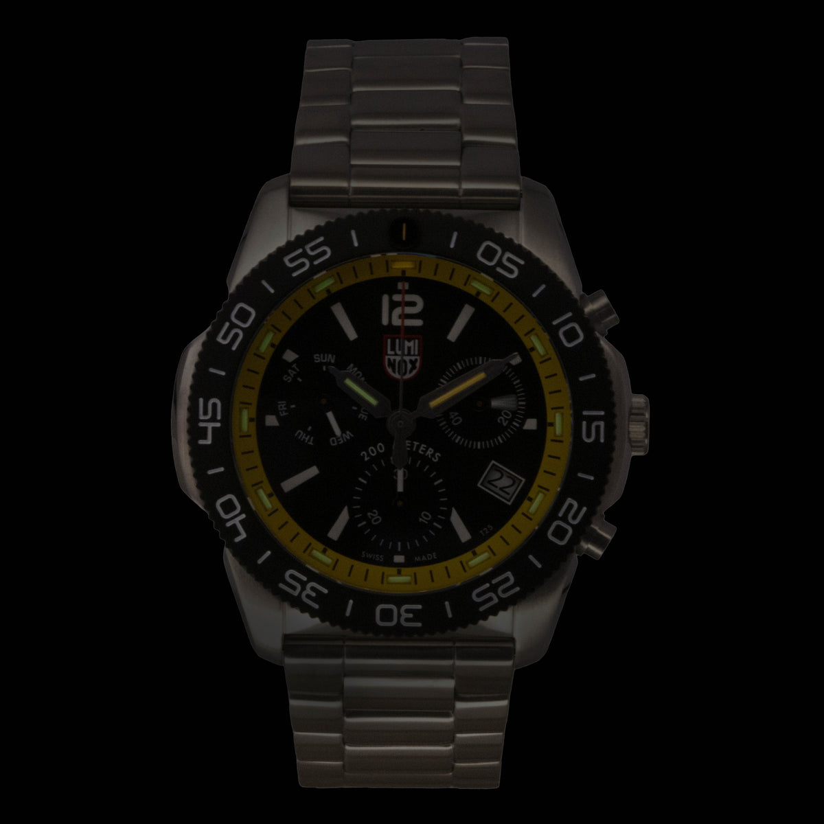 Luminox Pacific Diver Chronograph Stainless Steel Black Dial Quartz Diver's XS.3145.M 200M Men's Watch