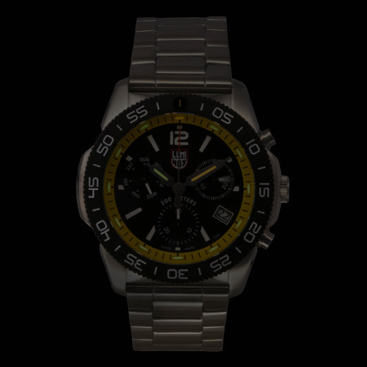 Luminox Pacific Diver Chronograph Stainless Steel Black Dial Quartz Diver's XS.3145.M 200M Men's Watch