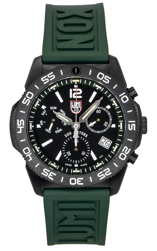 Luminox Pacific Diver Chronograph Rubber Strap Black Dial Quartz Diver's XS.3147 200M Men's Watch