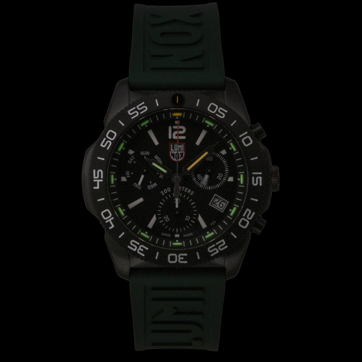 Luminox Pacific Diver Chronograph Rubber Strap Black Dial Quartz Diver's XS.3147 200M Men's Watch