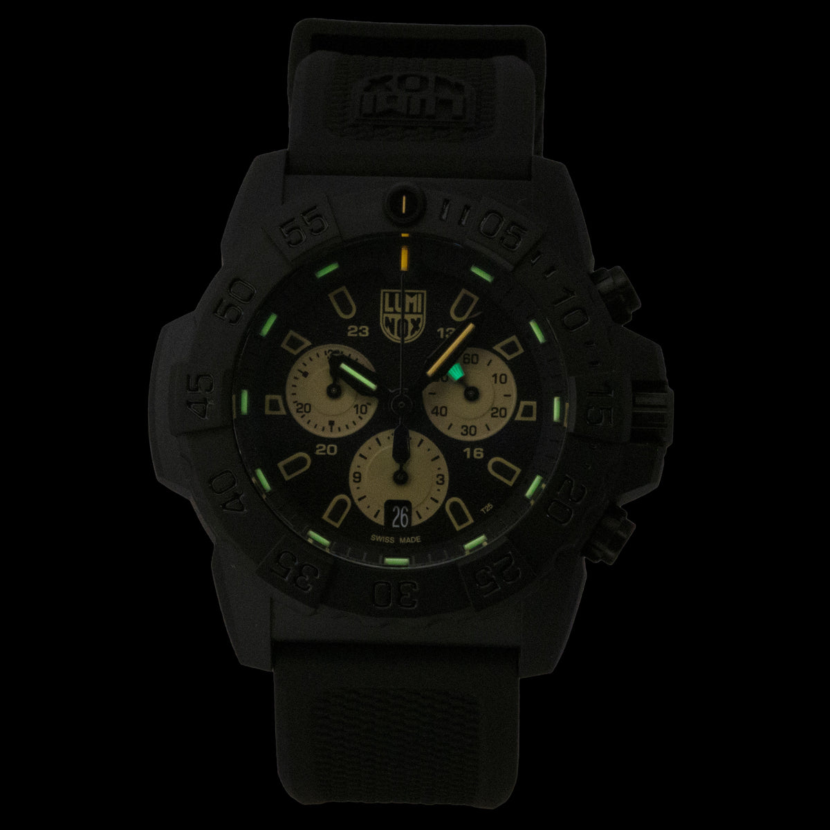 Luminox Navy Seal Chronograph Rubber Strap Black Dial Quartz Diver's XS.3587 200M Men's Watch
