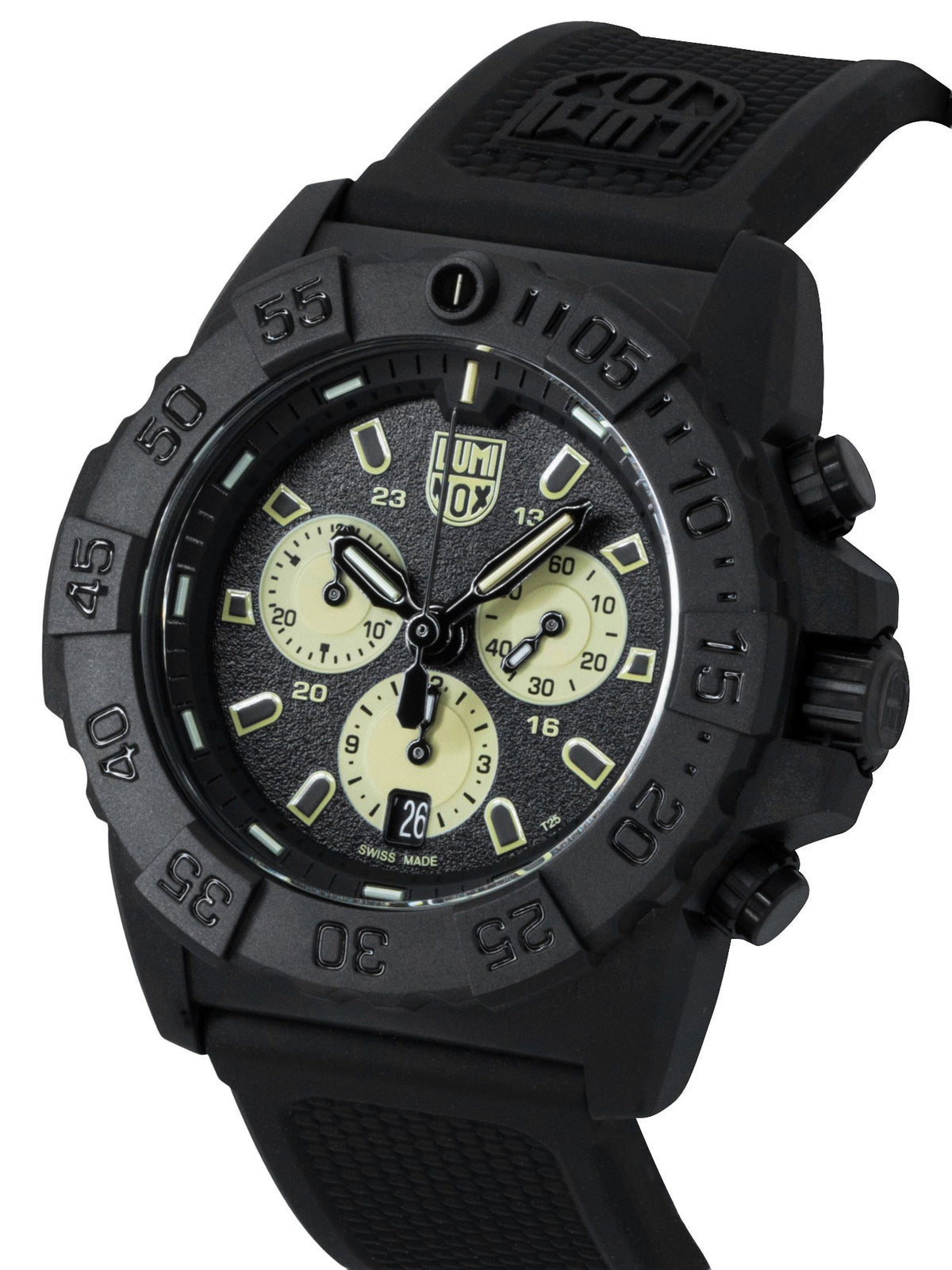 Luminox Navy Seal Chronograph Rubber Strap Black Dial Quartz Diver's XS.3587 200M Men's Watch