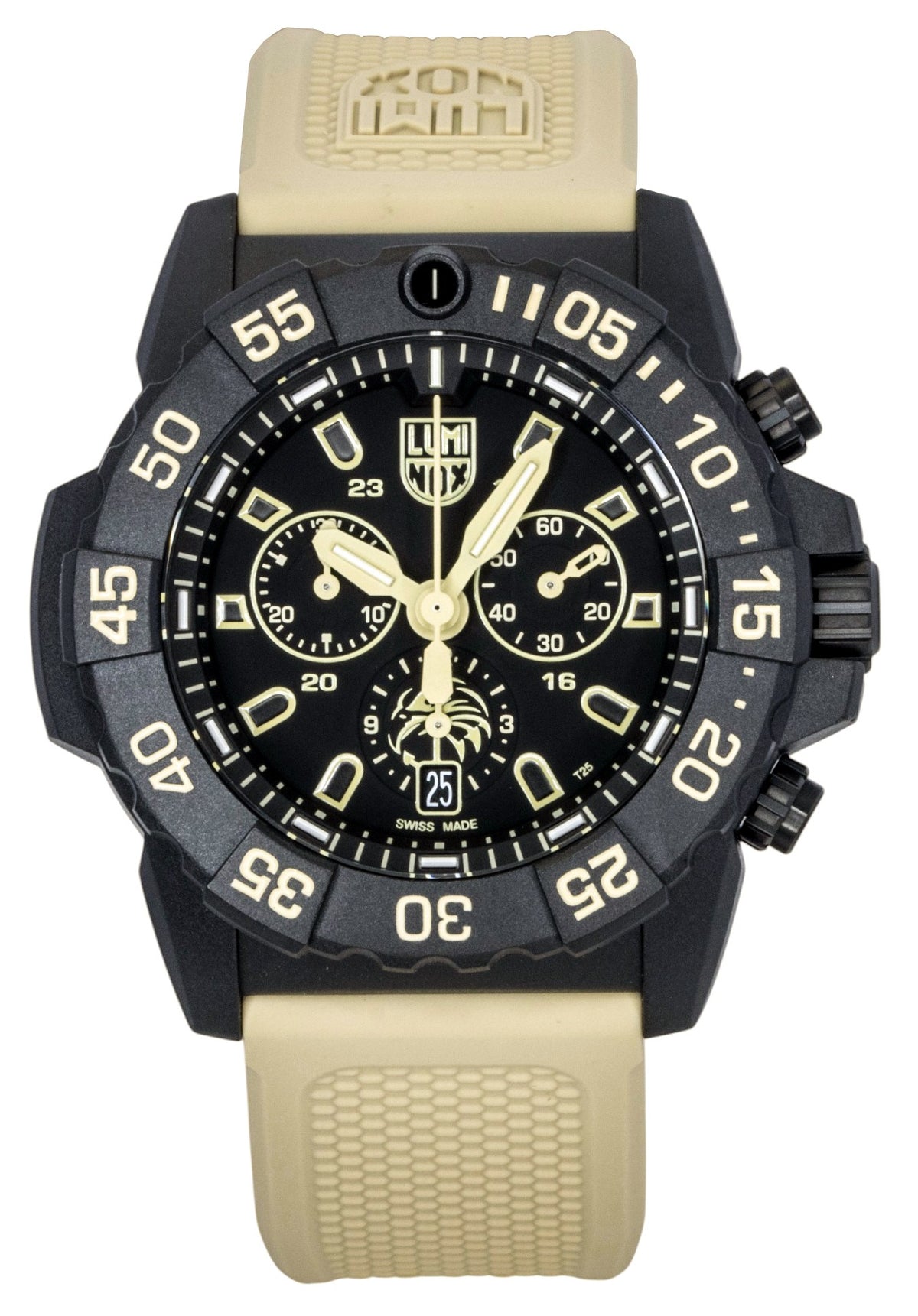 Luminox Navy Seal Chronograph Rubber Strap Black Dial Quartz Diver's XS.3590.NSF.2 200M Men's Watch
