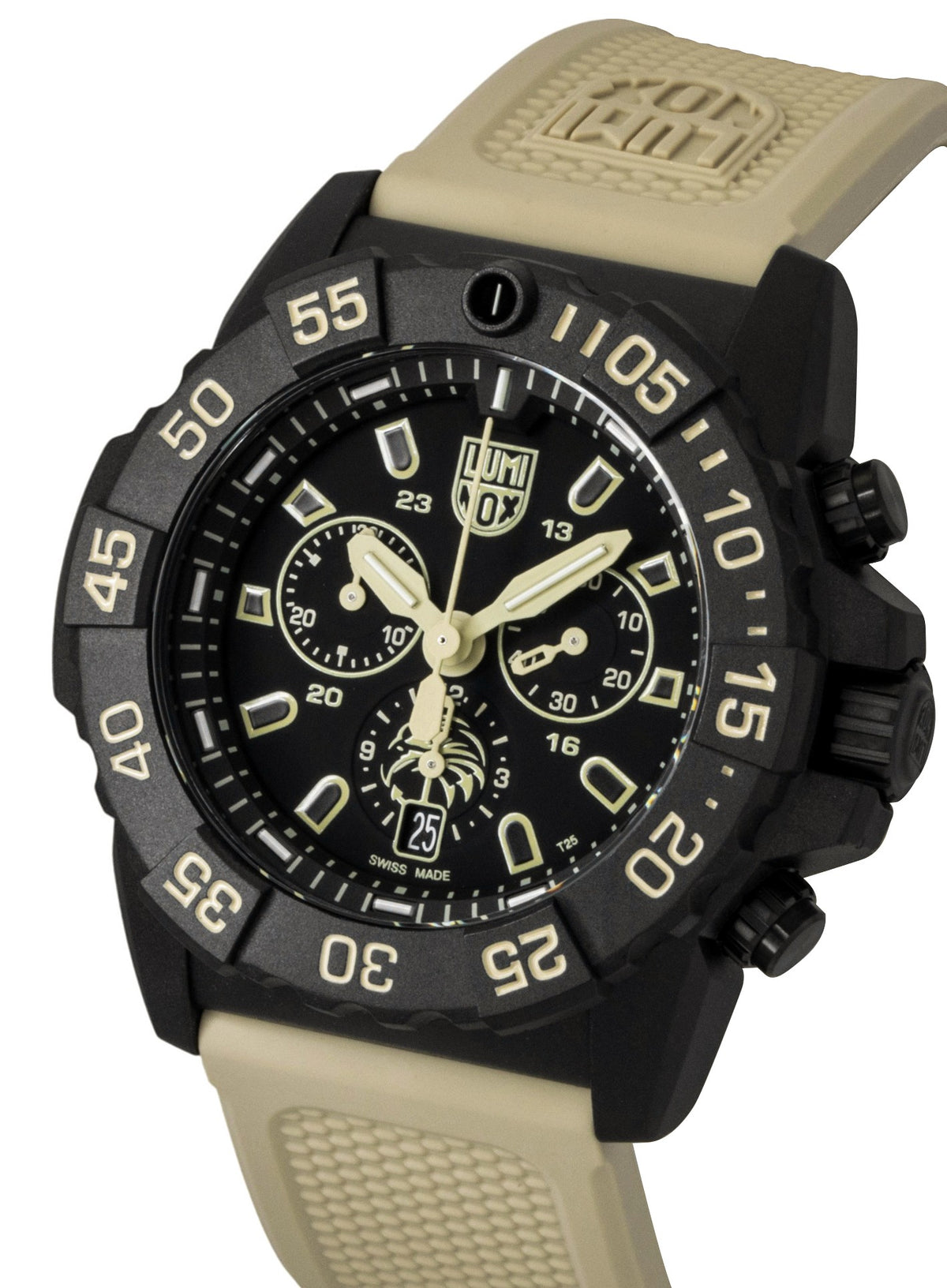 Luminox Navy Seal Chronograph Rubber Strap Black Dial Quartz Diver's XS.3590.NSF.2 200M Men's Watch
