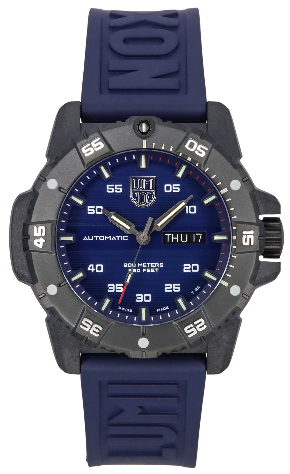 Luminox Master Carbon SEAL Rubber Strap Blue Dial Swiss Automatic Diver's XS.3863 200M Men's Watch