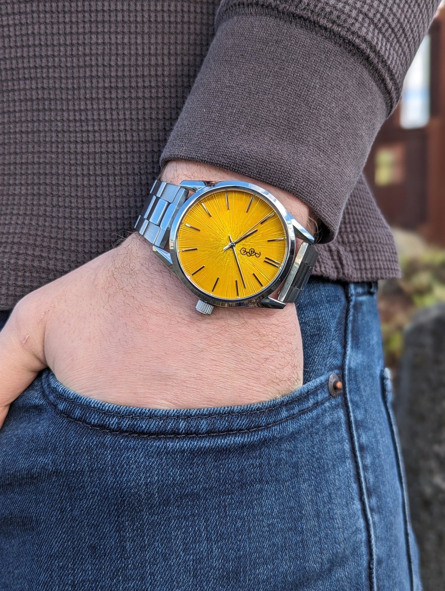 Yellow Sunburst Watch By The Beyond Boring Watch Co - Veloce - The App For Watch Collectors