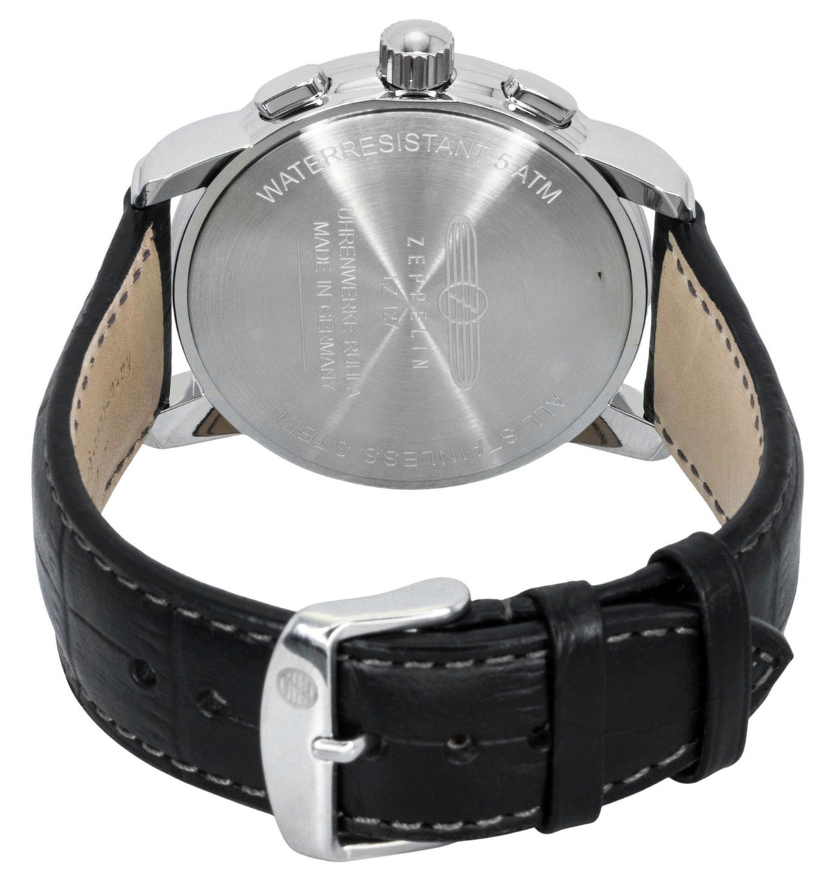 Zeppelin LZ127 Chronograph Leather Strap Champagne Dial Quartz 76785 Men's Watch