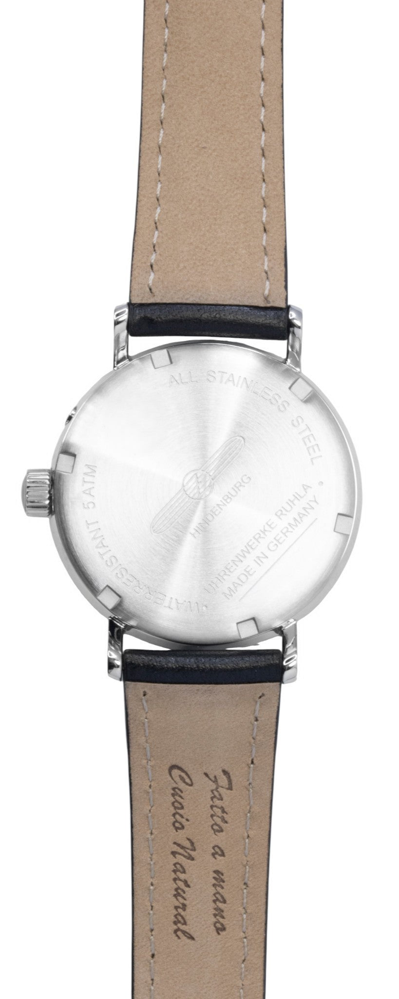 Zeppelin LZ 129 Hindenburg Moon Phase Leather Strap White Dial Quartz 80755 Women's Watch