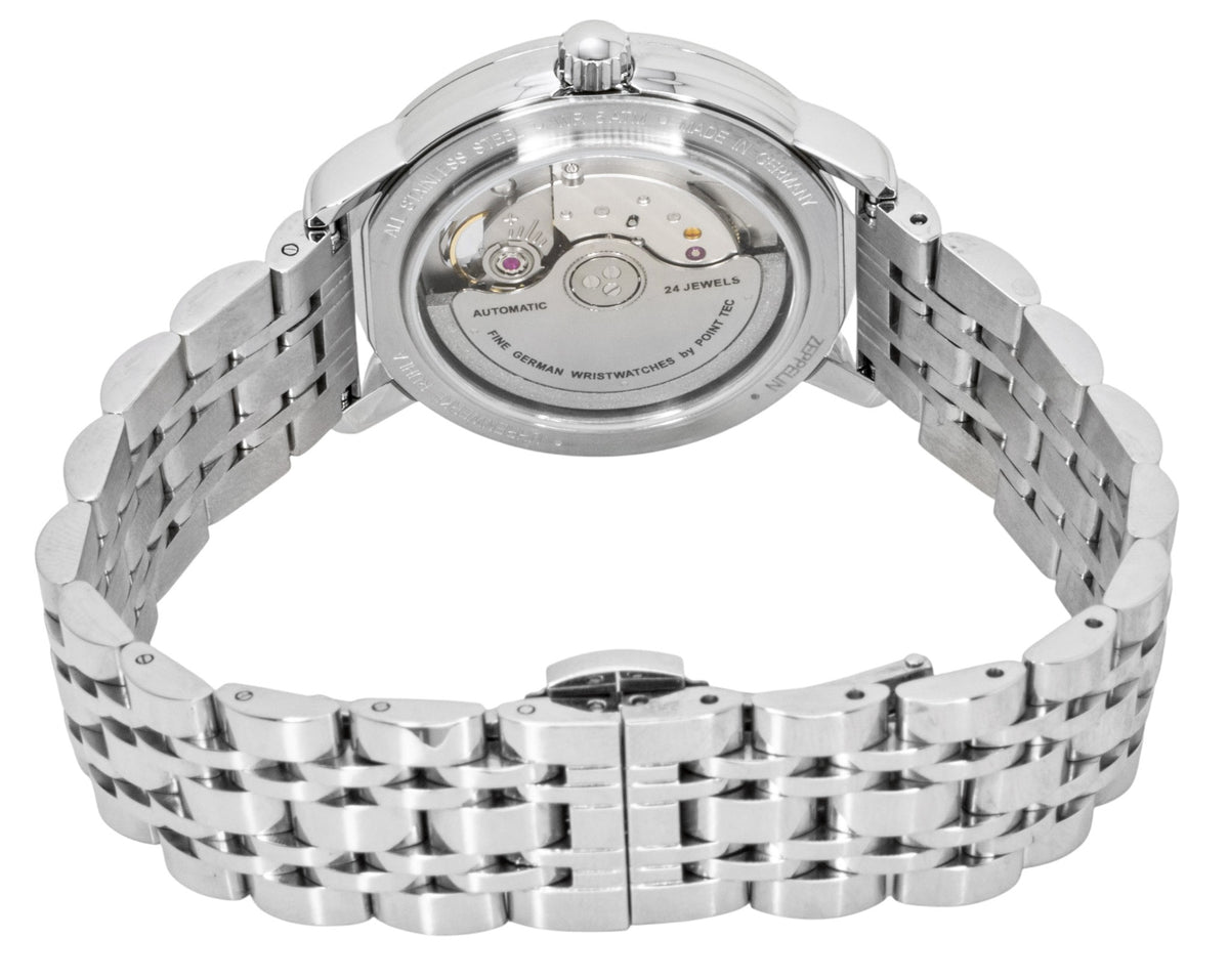 Zeppelin Friedrichshafen Stainless Steel Pink Dial Automatic 8569M5 Women's Watch