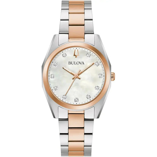 Bulova Surveyor Ladies Mother Of Pearl Watch 98p207