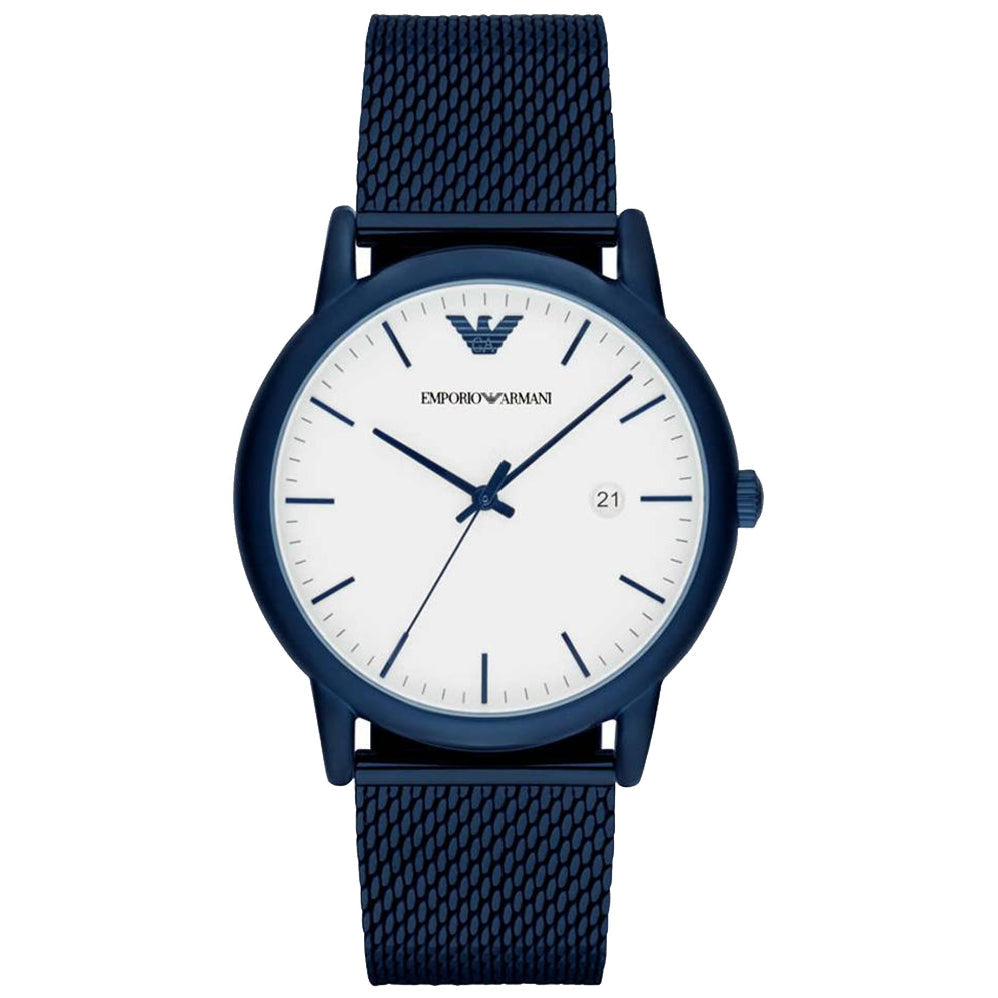Emporio Armani Ar11025 Men S Luigi Blue Pvd Watch