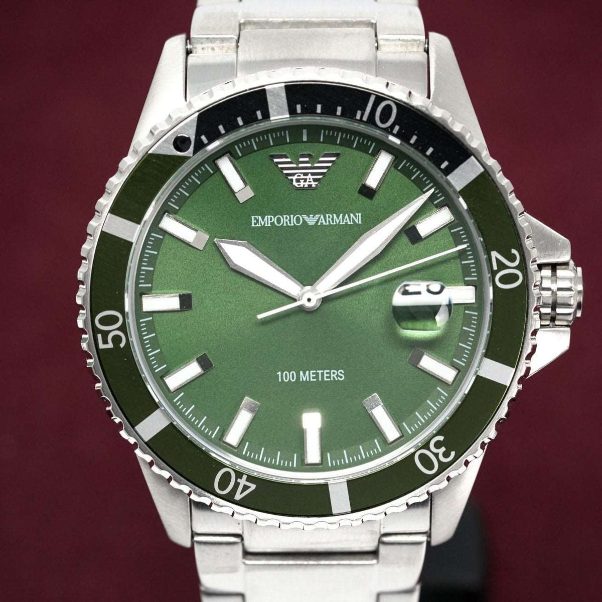 Emporio Armani Ar11338 Men S Diver Steel Watch