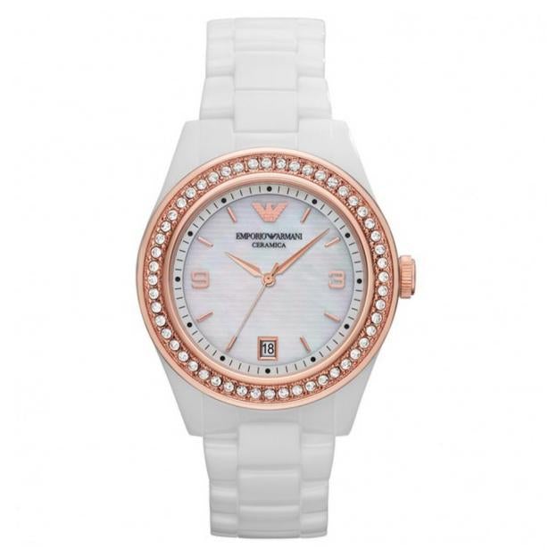 Emporio Armani Ar1472 Ladies Ceramic White Watch