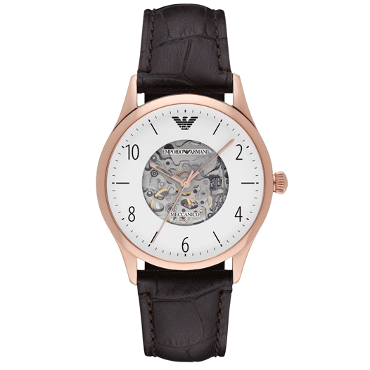 Emporio Armani Ar1920 Men S Meccanico Brown Watch