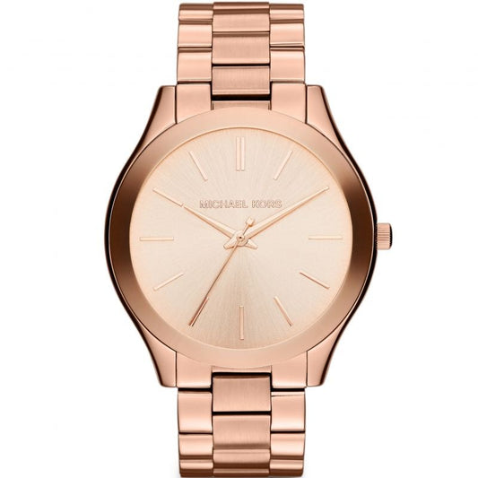 Michael Kors Mk3197 Ladies Slim Runway Rose Gold Watch
