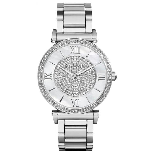 Michael Kors Mk3355 Ladies Catlin Bracelet Silver Watch