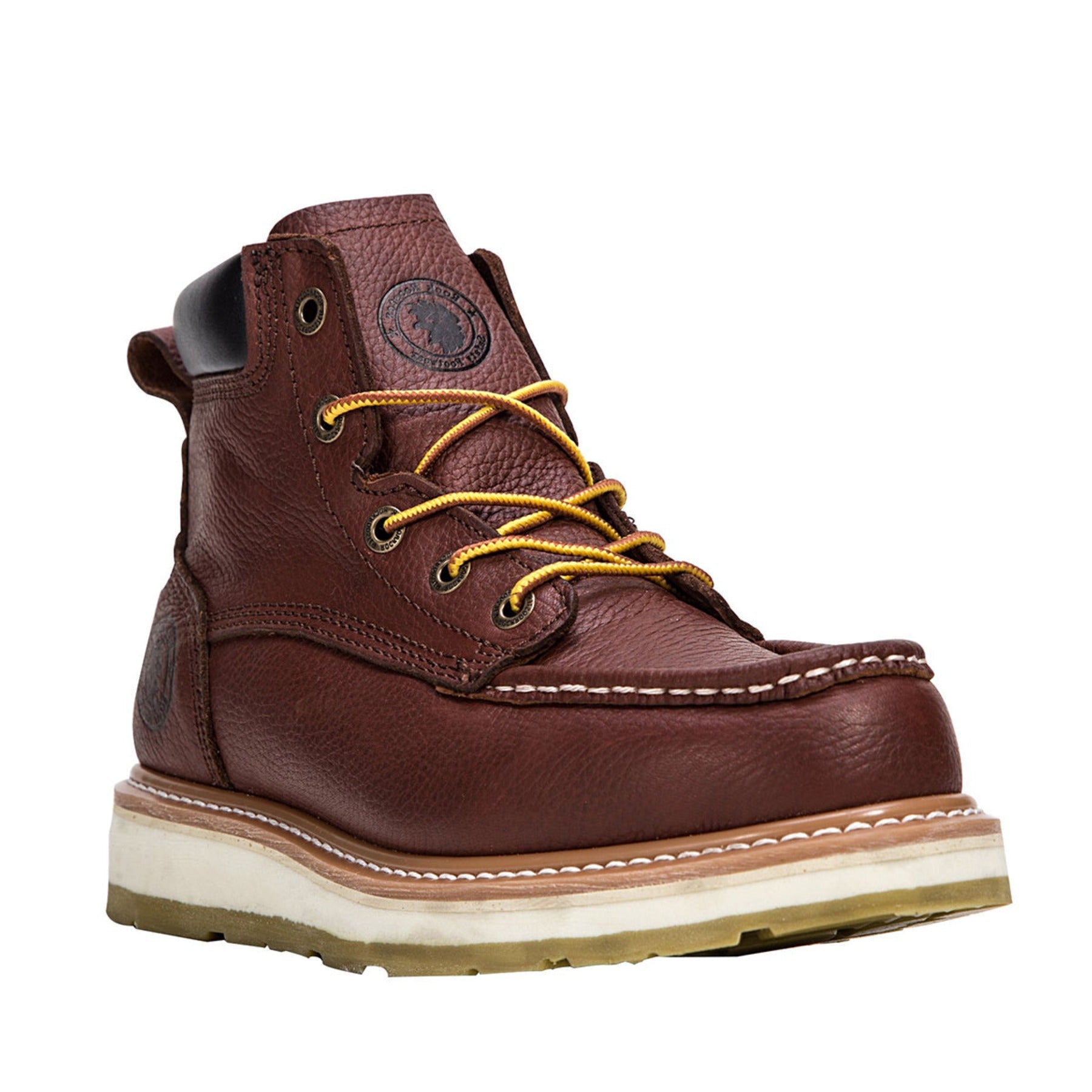 ROCKROOSTER Walker Men's 6 Inch Brown Soft Toe Wedge Work Boots SAP360 - Veloce - The App For Watch Collectors