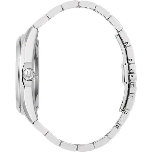 Bulova Surveyor Auto Mens Silver Watch 96a274