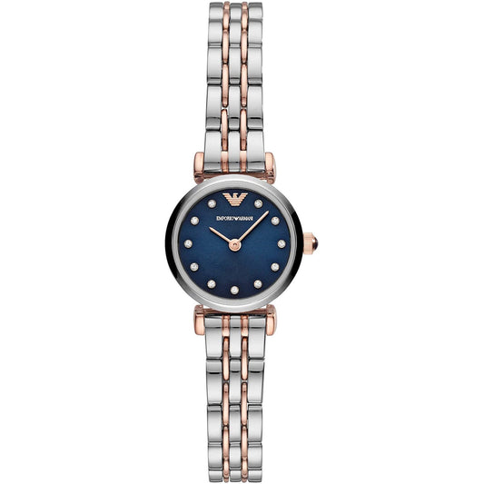Emporio Armani Ar11222 Ladies Automatic T Bar Gianni Two Tone Blue Watch