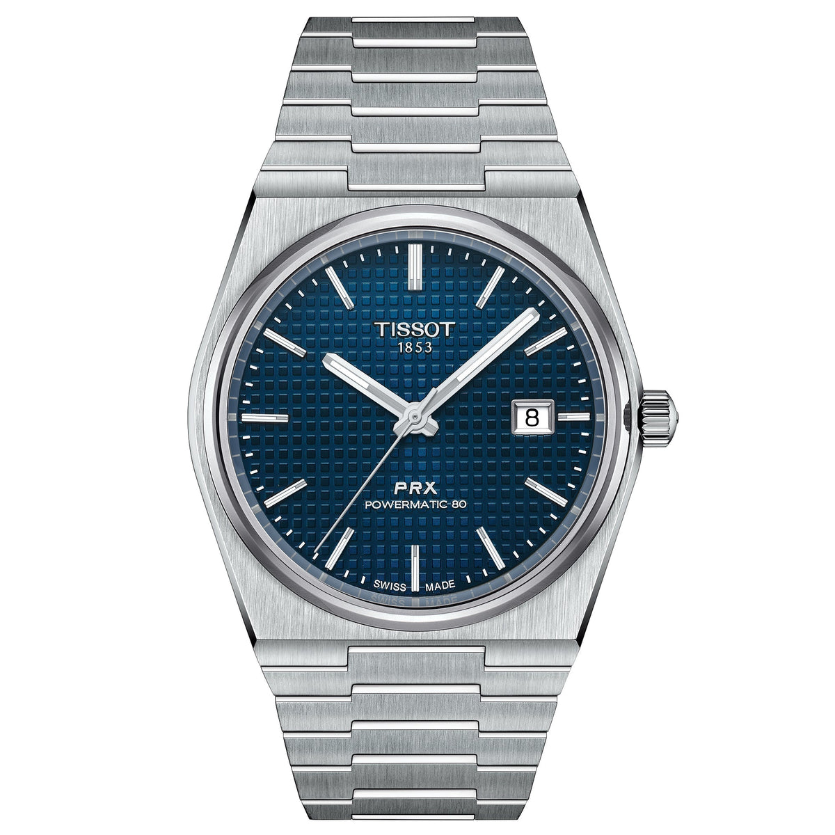 Tissot Prx Powermatic 80 Mens Blue Watch T1374071104100