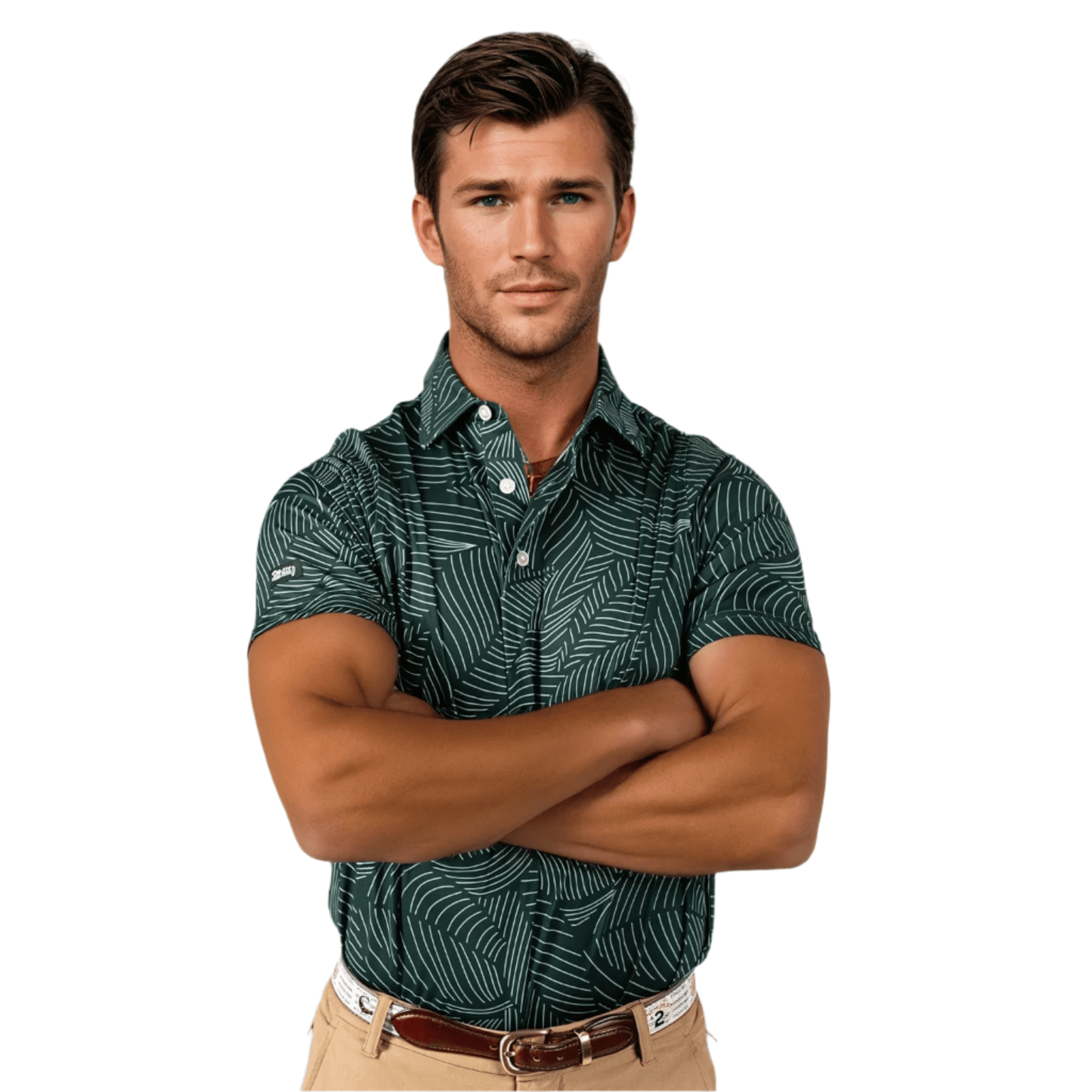 Bermuda Leaf Men's Polo Golf Shirt Lightweight Performance - Veloce - The App For Watch Collectors