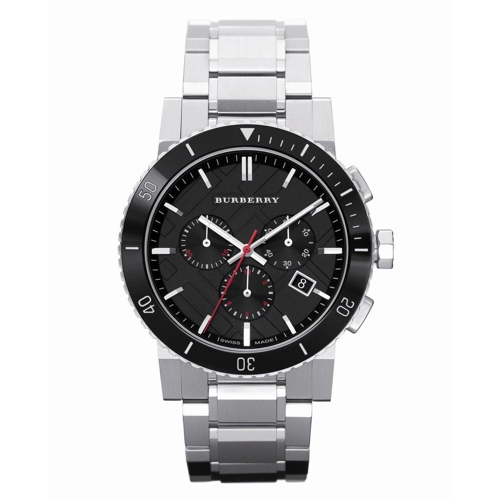 Burberry Mens Watch Chronograph The City Silver Bu9380