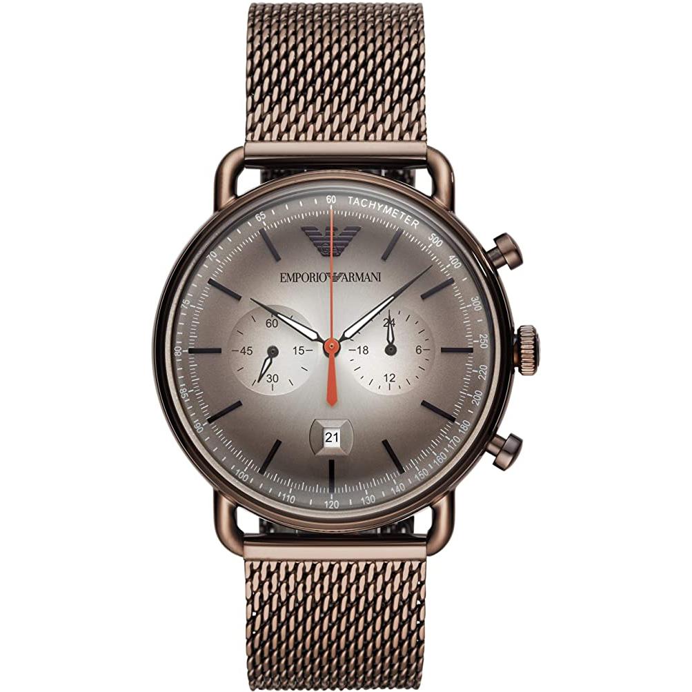 Emporio Armani Ar11169 Men S Aviator Brown Watch