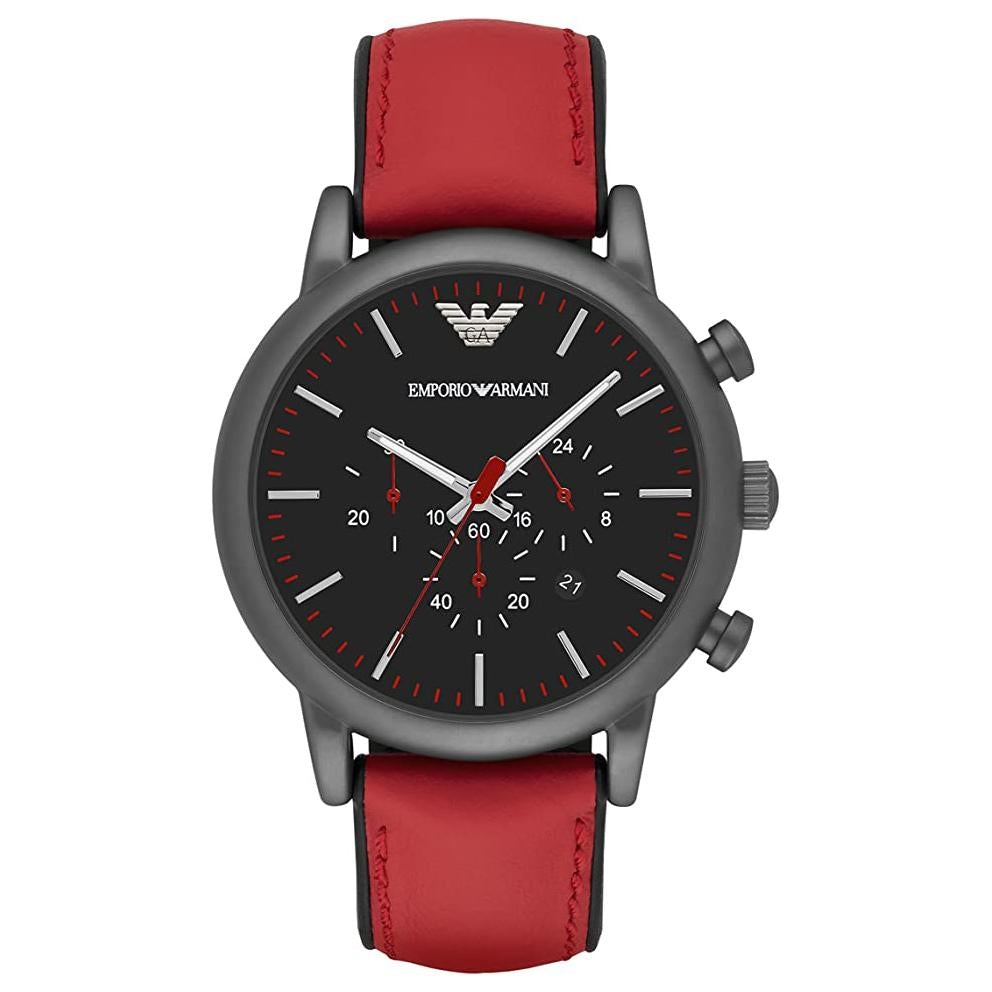 Emporio Armani Ar1971 Men S Luigi Red Chronograph Watch