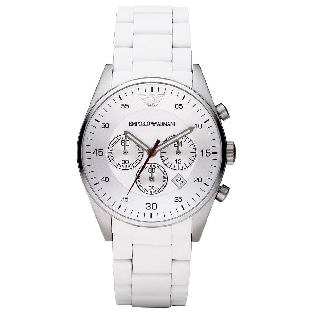 Emporio Armani Ar5859 Men S Chronograph Tazio White Watch