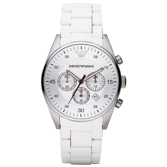 Emporio Armani Ar5859 Men S Chronograph Tazio White Watch