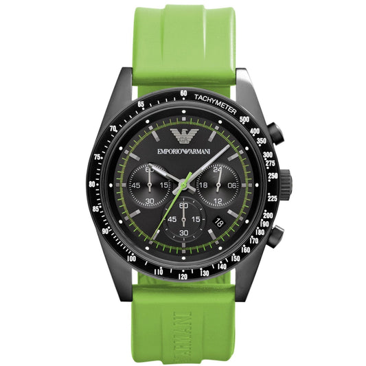 Emporio Armani Ar6115 Men S Sportivo Chronograph Green Watch