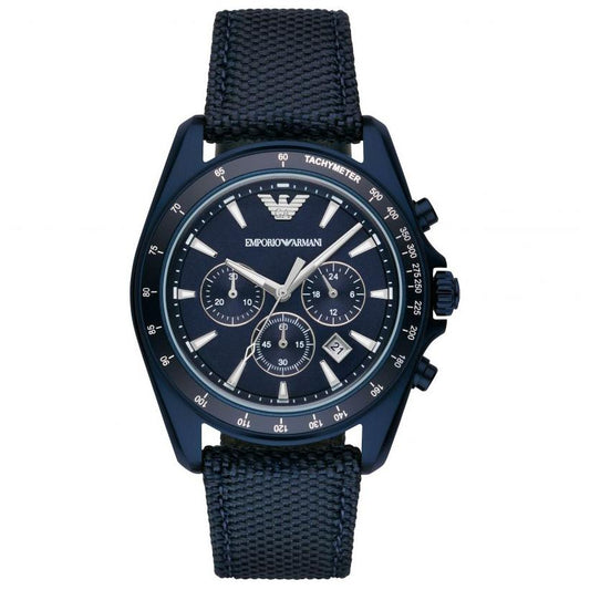 Emporio Armani Ar6132 Men S Blue Chronograph Watch