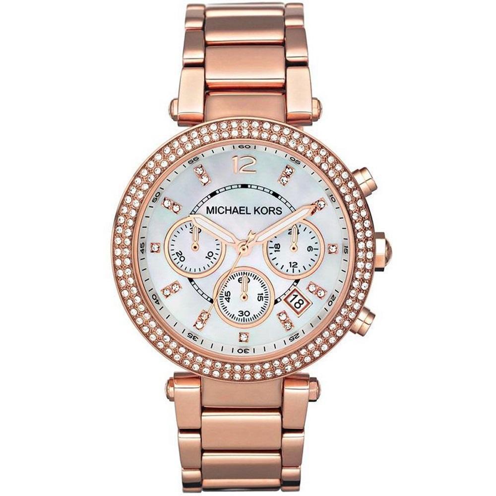 Michael Kors Mk5491 Ladies Parker Rose Gold Chronograph Watch