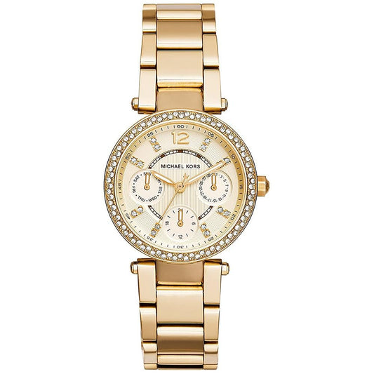 Michael Kors Mk6056 Ladies Mini Parker Gold Chronograph Watch