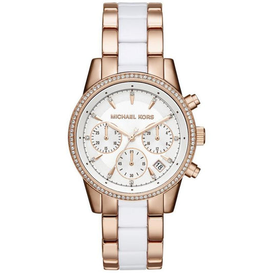 Michael Kors Mk6324 Ladies Ritz Two Tone Rose Gold Watch