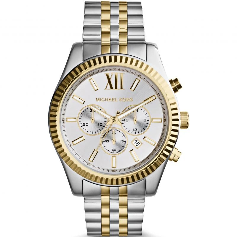Michael Kors Mk8344 Men S Lexington Chronograph Two Tone Watch