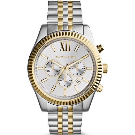 Michael Kors Mk8344 Men S Lexington Chronograph Two Tone Watch