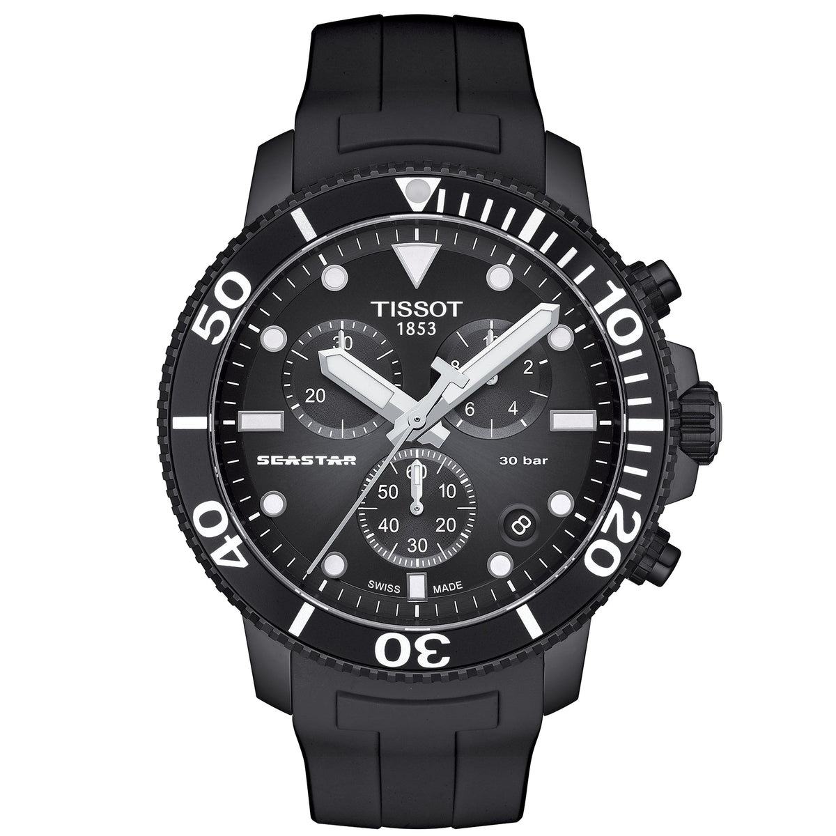 Tissot Seastar 1000 Chronograph Mens Black Watch T120 417 37 051 02