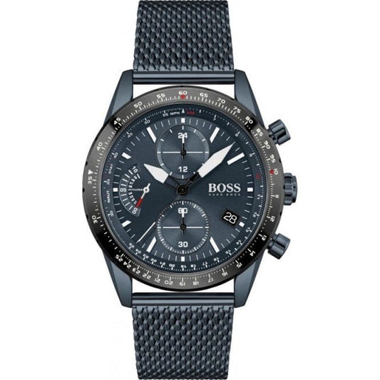 Hugo Boss Mens 1513887 Chronograph Blue Pilot Edition Watch