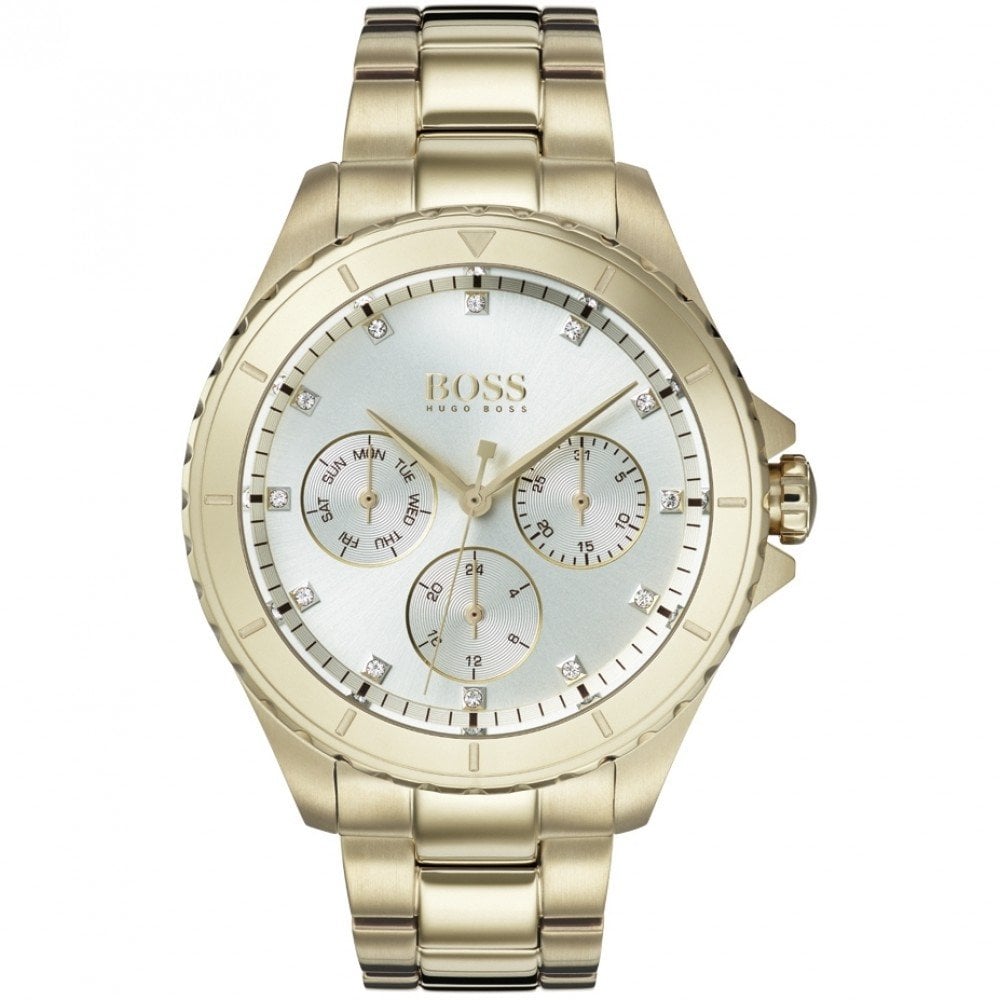 Hugo Boss Womens 1502445 Premiere Gold Tone Stainless Steel Watch