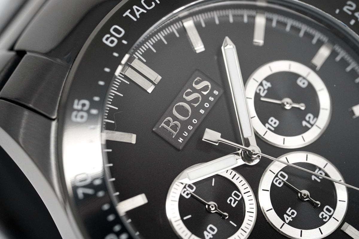 Hugo Boss Men S Watch Chronograph Ikon Black Pvd Hb1512961