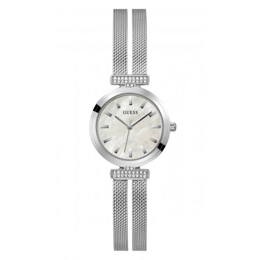 Guess Watches Ladies Array Stainless Steel Mesh Silver Watch Gw0471l1